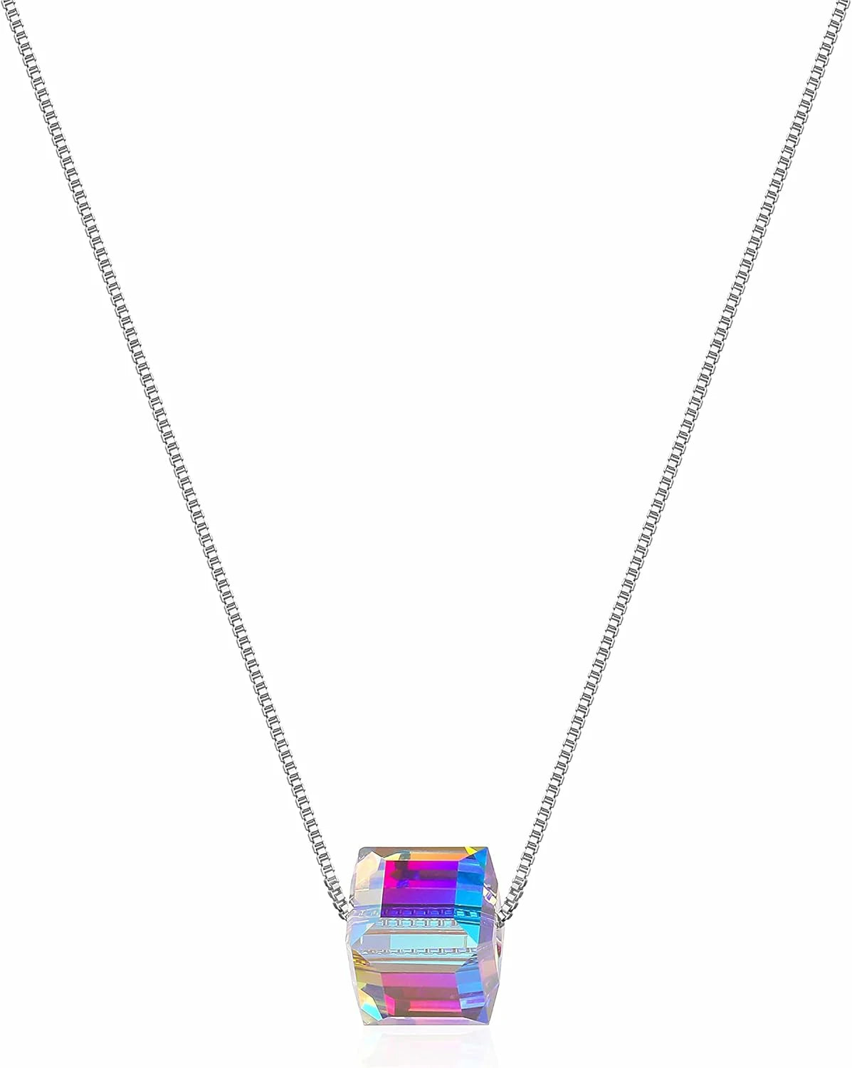Crystal Cubic Silver s925 Necklace