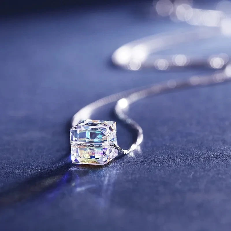 Crystal Cubic Silver s925 Necklace