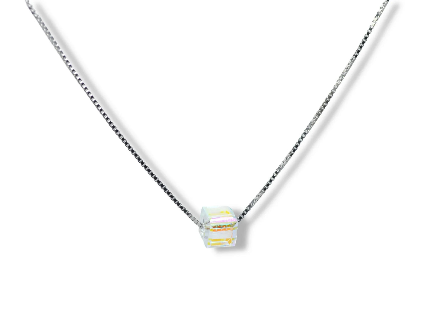 Crystal Cubic Silver s925 Necklace