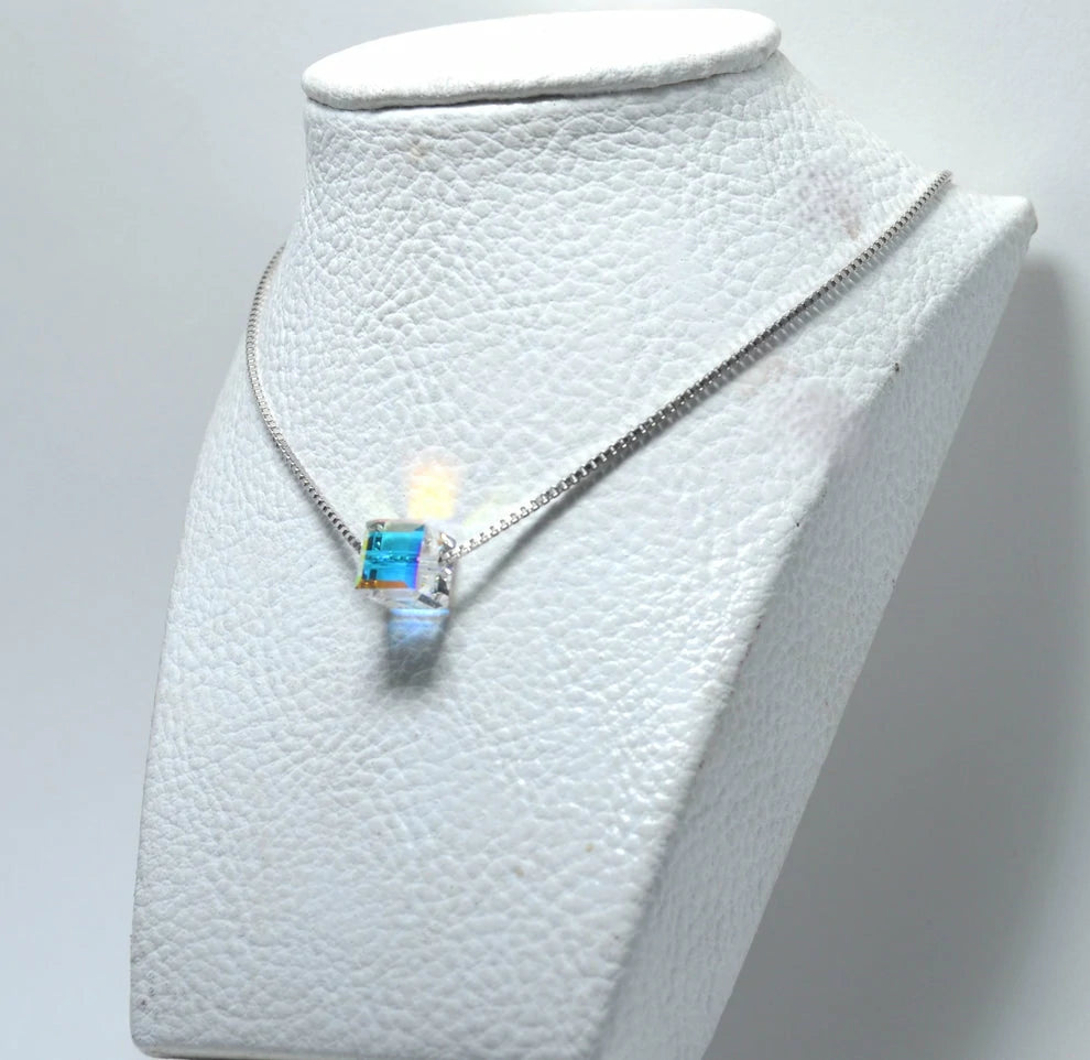 Crystal Cubic Silver s925 Necklace