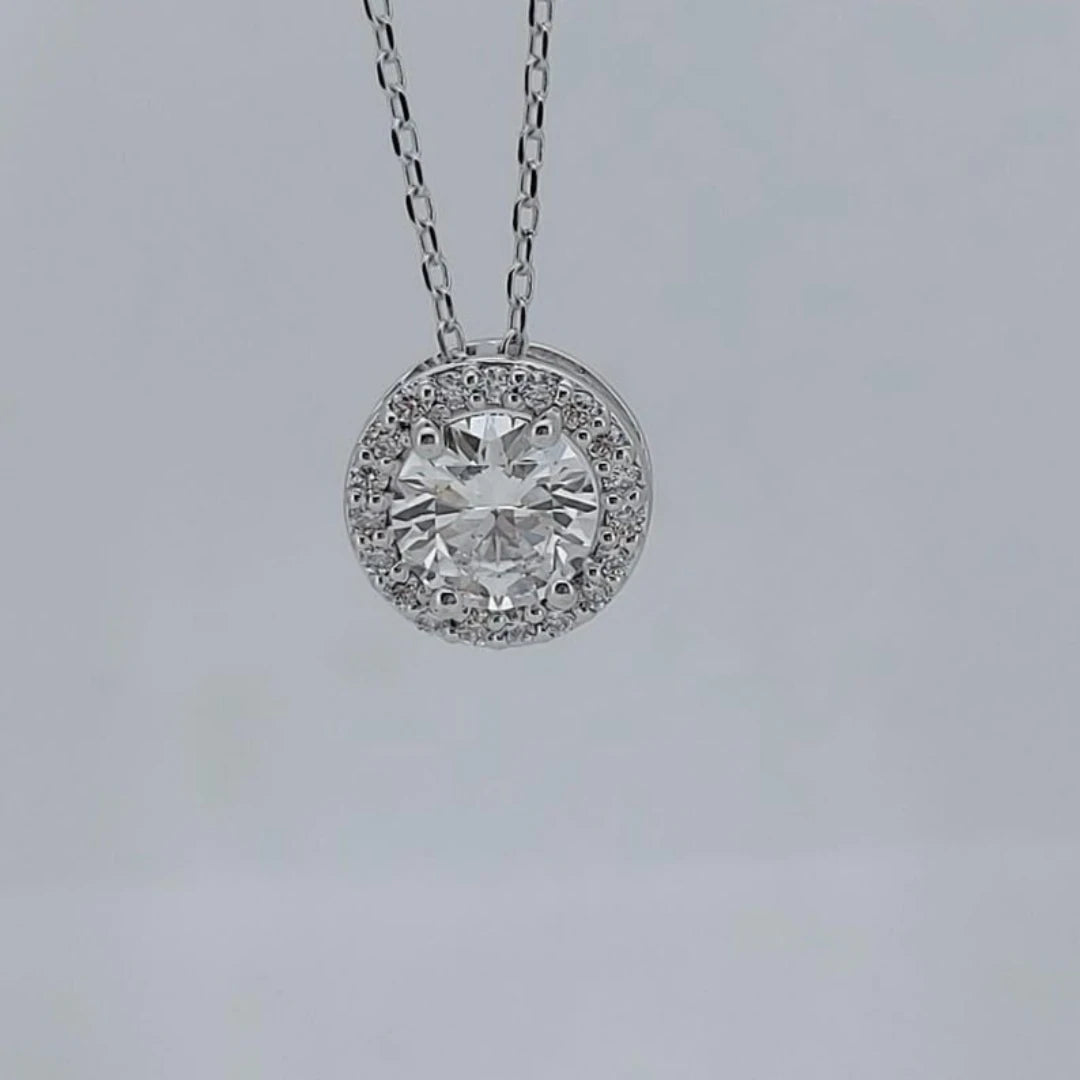 Circle Crystal Silver s925 Necklace