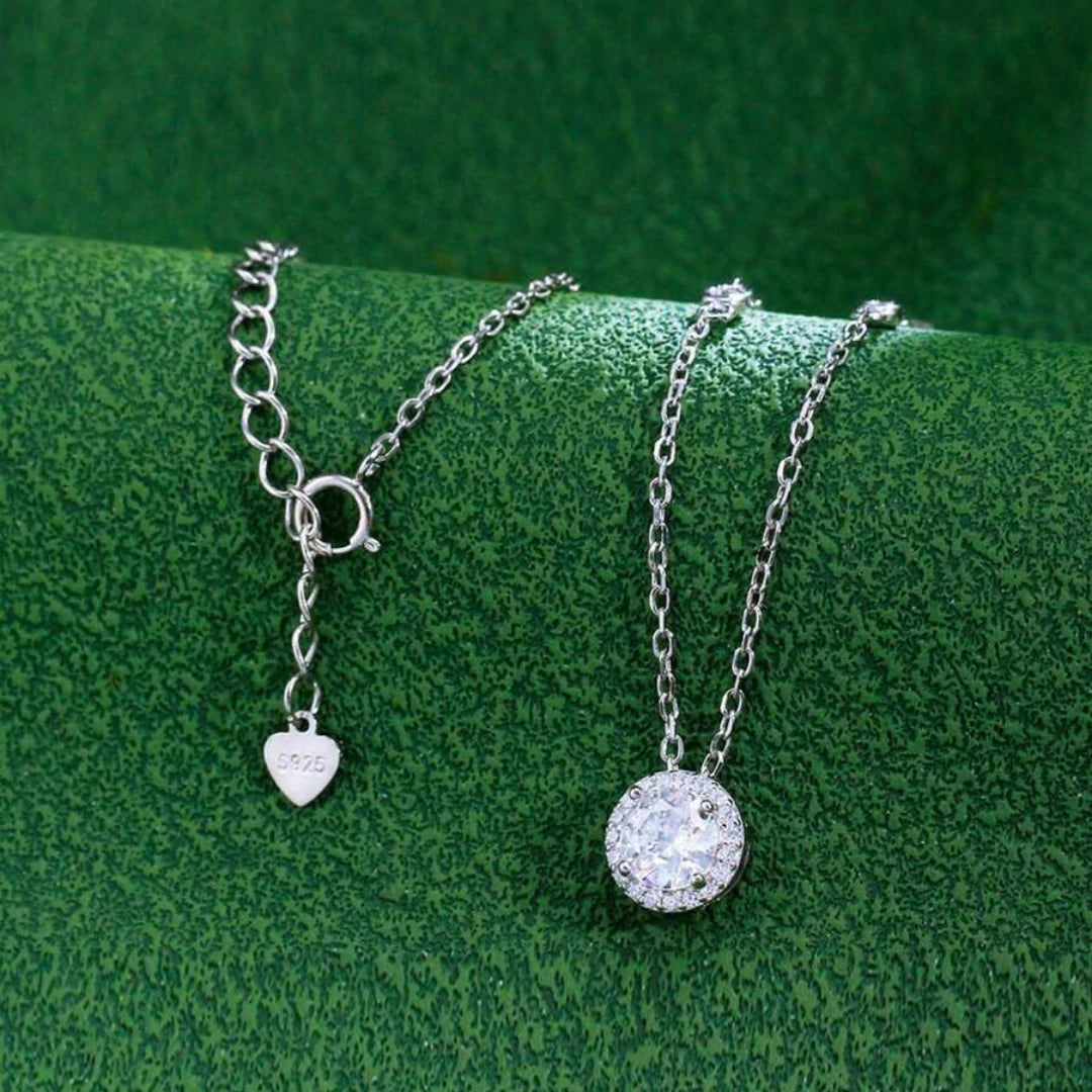 Circle Crystal Silver s925 Necklace