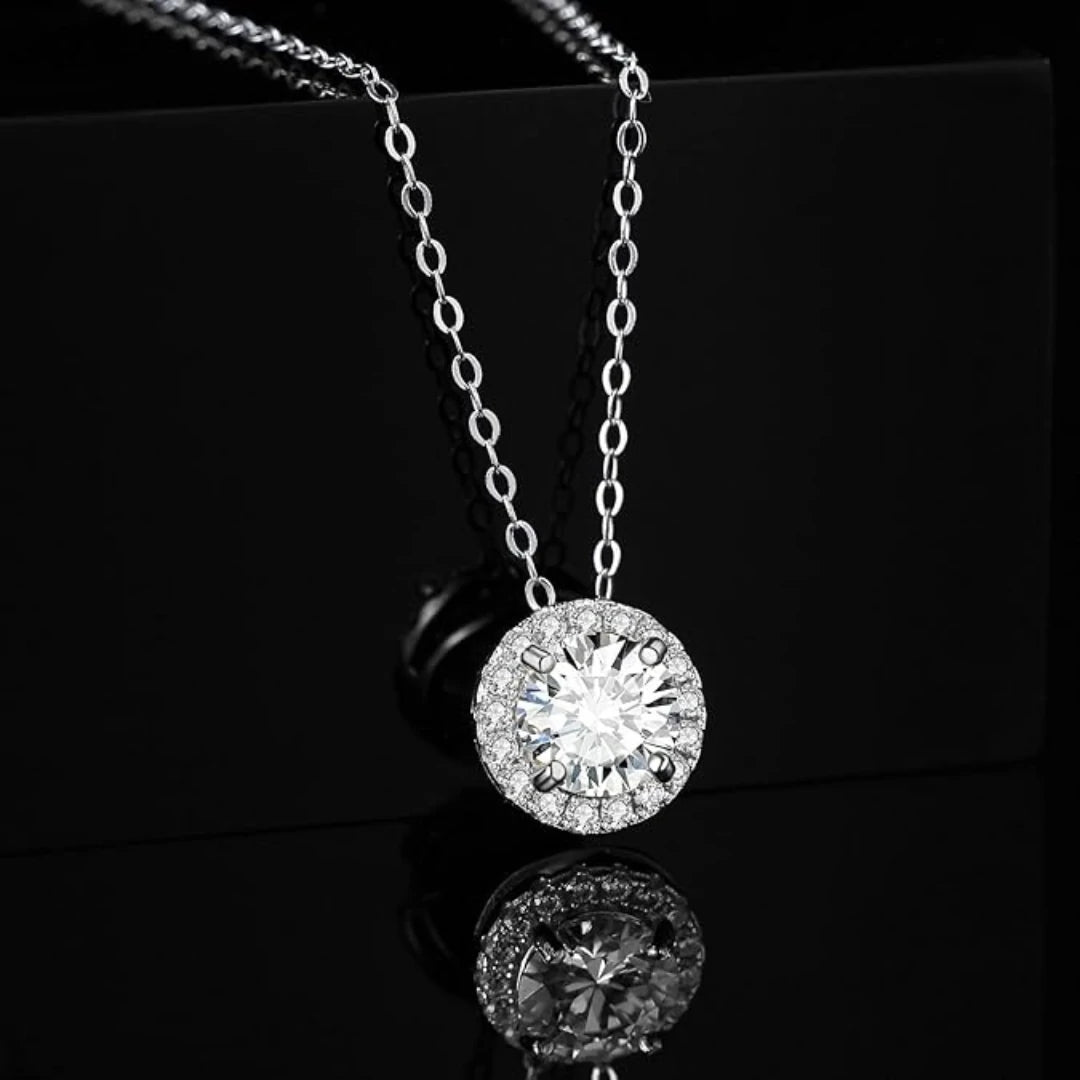 Circle Crystal Silver s925 Necklace