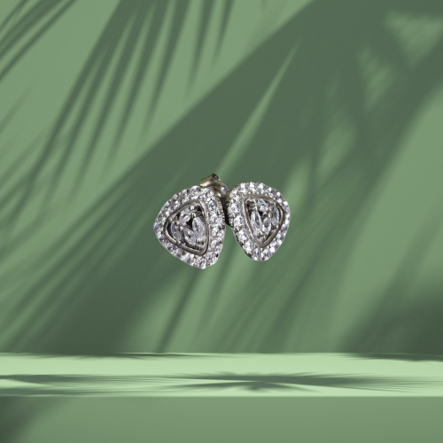 Triangle Leafed Silver 925s Earrings