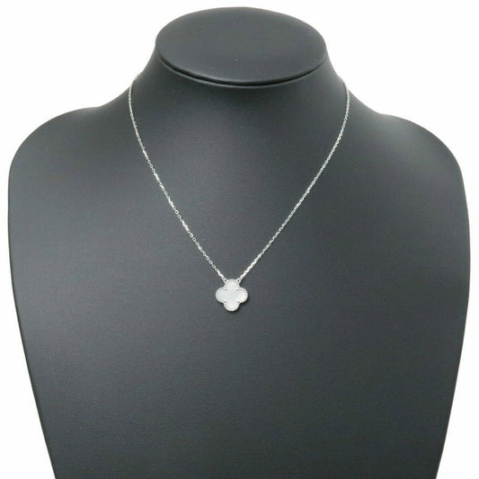 Van Cleef Flower Clover Silver 925s Necklace