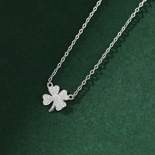 Lucky Leaf Clover Silver 925s Necklace