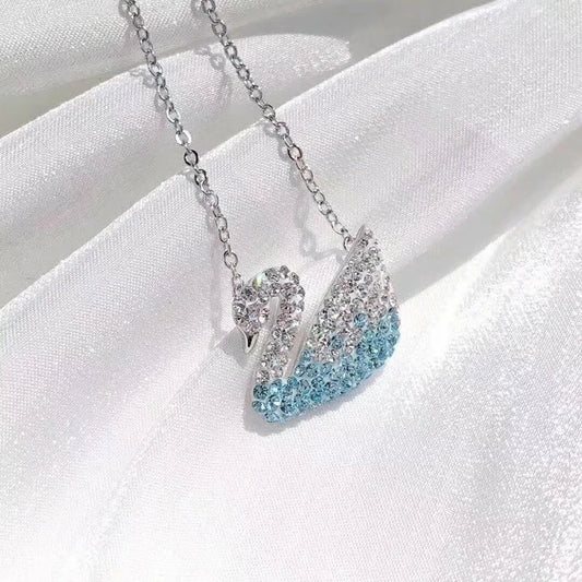 Swan Silver 925s White-Blue Necklace