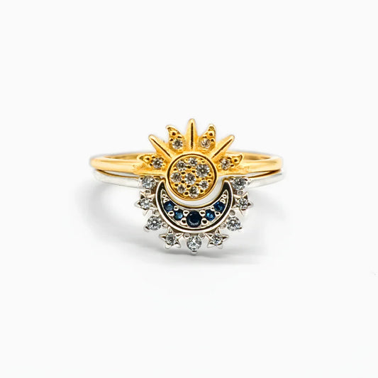 Couple Rings Sun & Moon Silver 925s