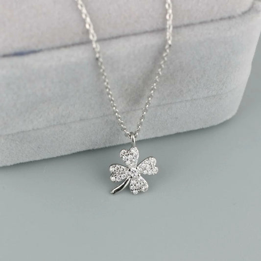 Lucky Leaf Clover Silver 925s Necklace