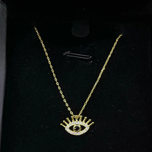 Evil Eye Silver 925s Necklace Gold Plated