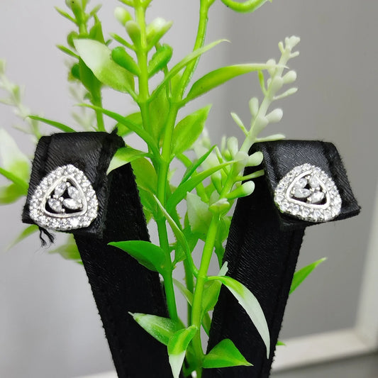 Triangle Leafed Silver 925s Earrings