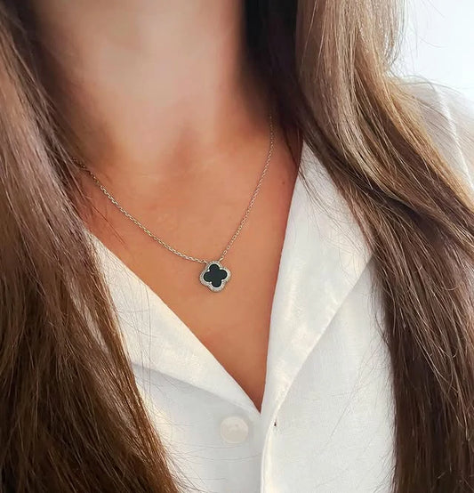 Van Cleef Four Leaf Clover Silver 925s Necklace