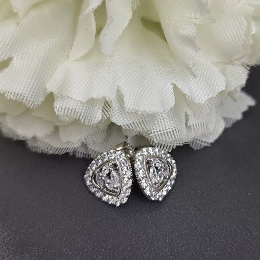 Triangle Leafed Silver 925s Earrings