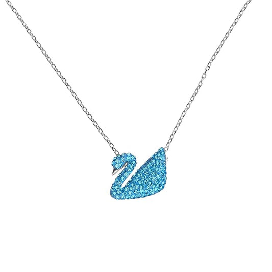 Swan Silver 925s Blue Necklace