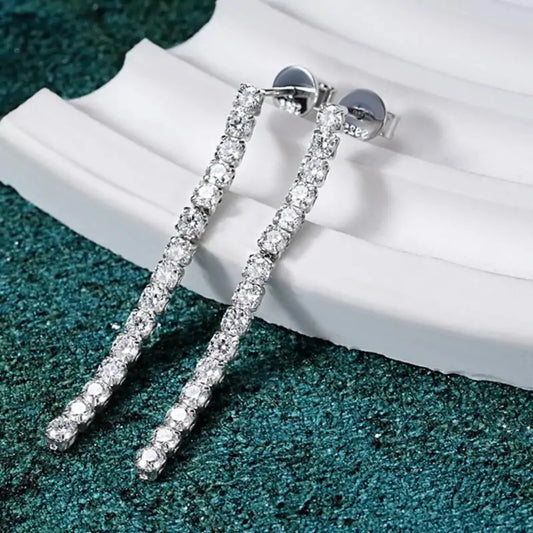 Tennis Silver 925s Earrings