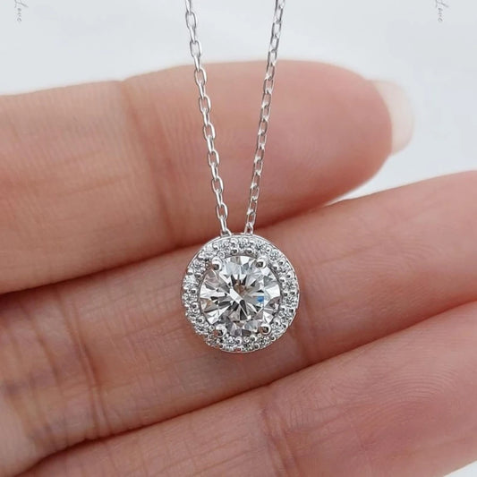 Circle Crystal Silver s925 Necklace