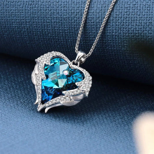 Fire Topaz Heart Silver s925 Necklace