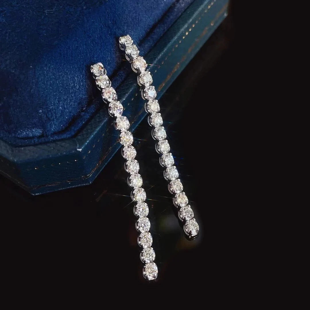 Tennis Silver 925s Earrings