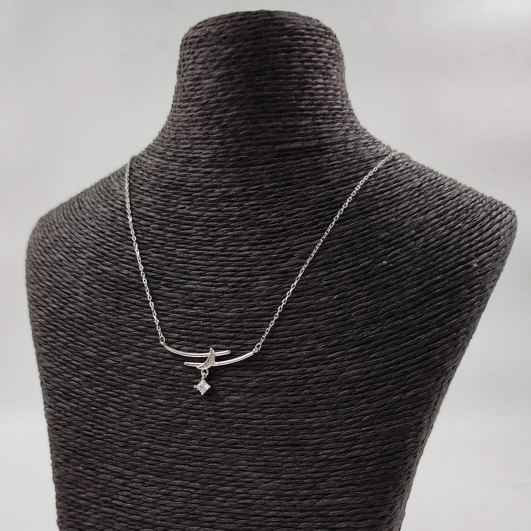 Crescent & Star Silver 925s Necklace