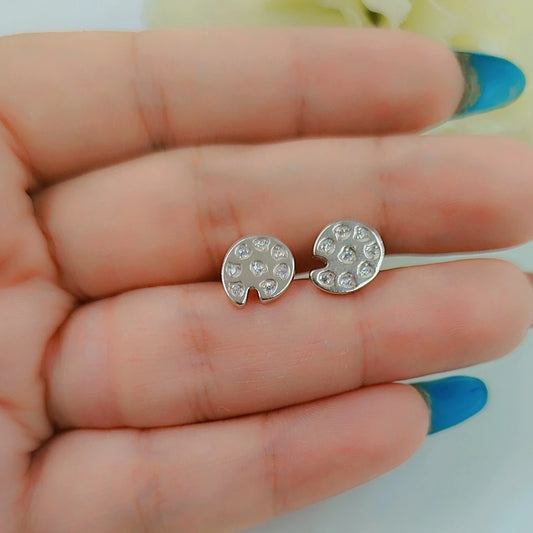 Painter Palette Silver 925s Earrings