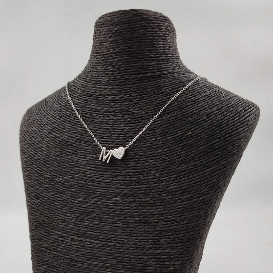 Letter & Heart Silver 925s Necklace