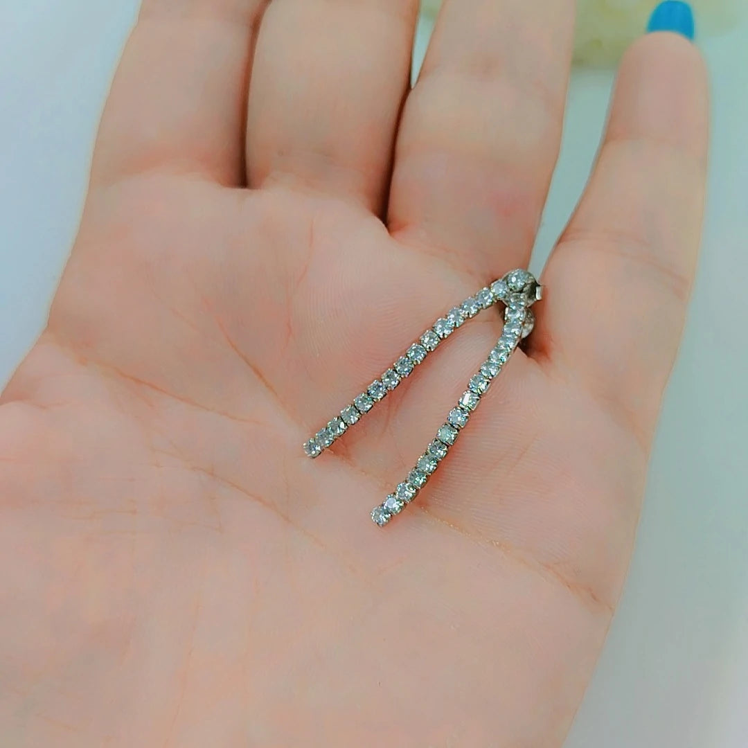 Tennis Silver 925s Earrings