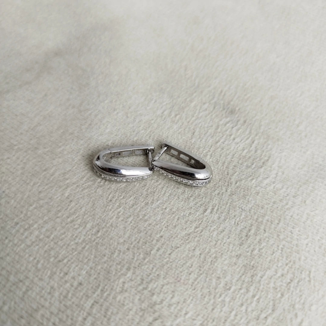 U Shape Silver 925s Earrings