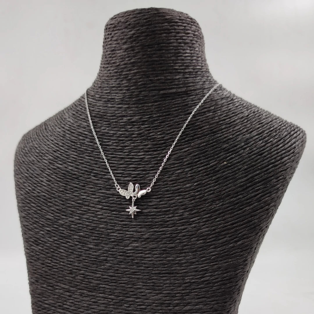 Star Butterflies Silver 925s Necklace