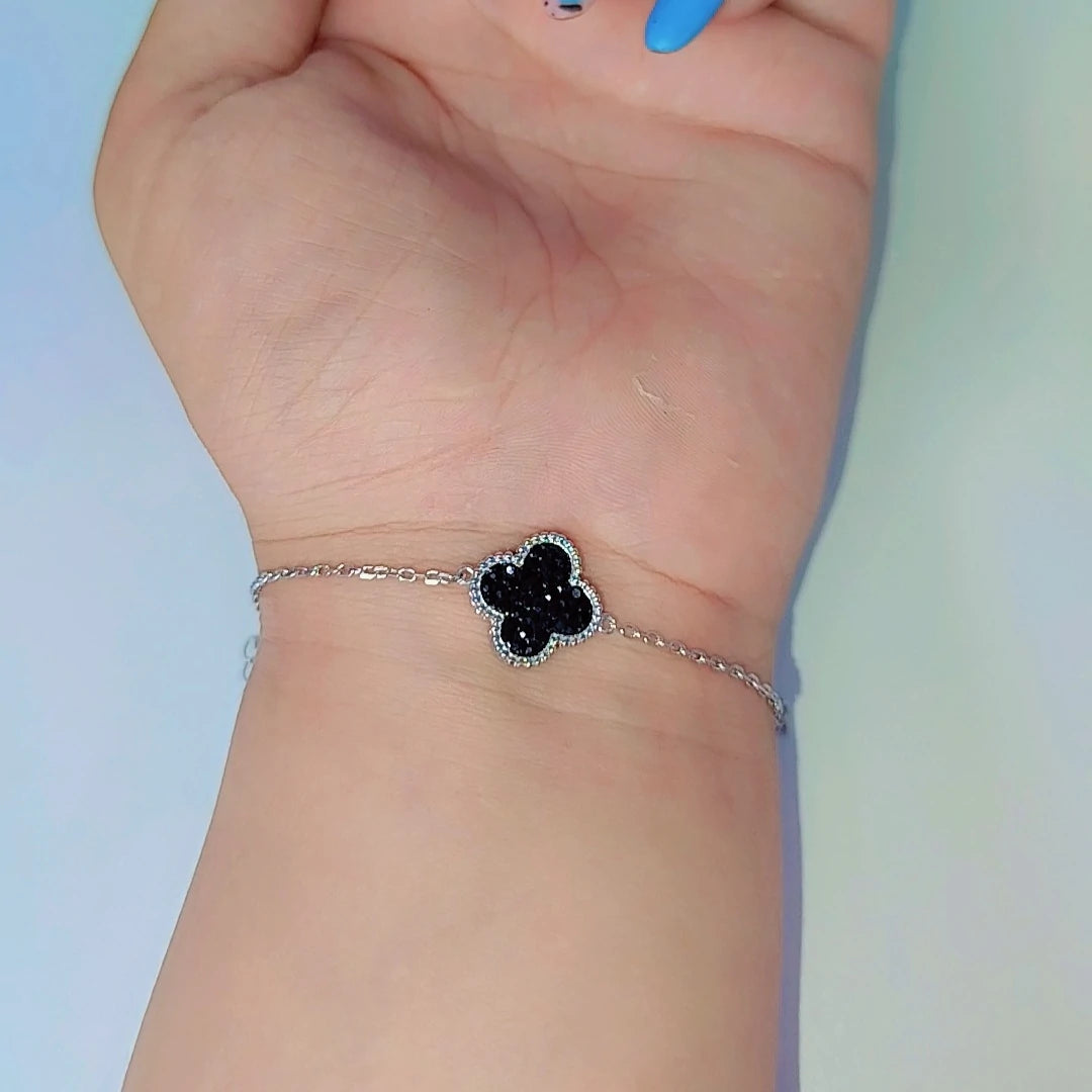 Van Cleef Double-Faced Colours Black&Red Silver 925s Bracelet