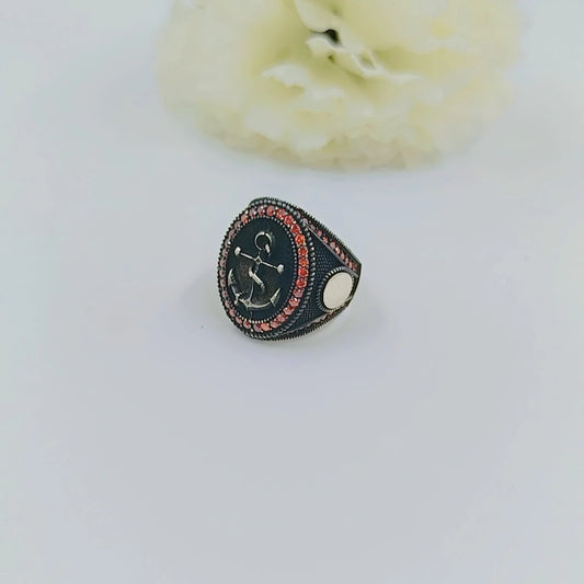 Navy Silver 925s Ring