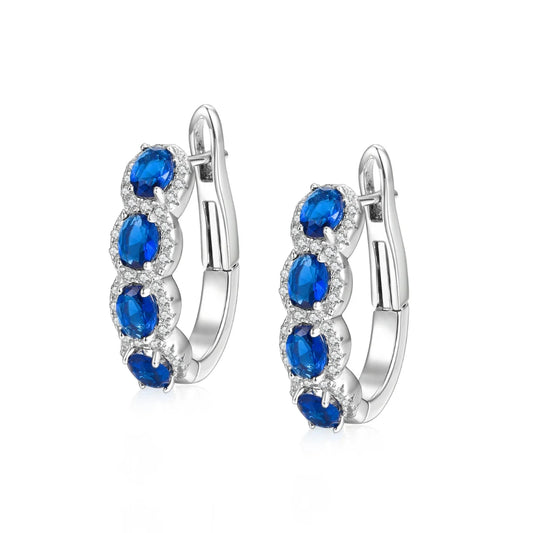 Oblong Hoop Silver 925s Earrings