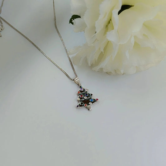 Christmas Tree Silver 925s Pendant