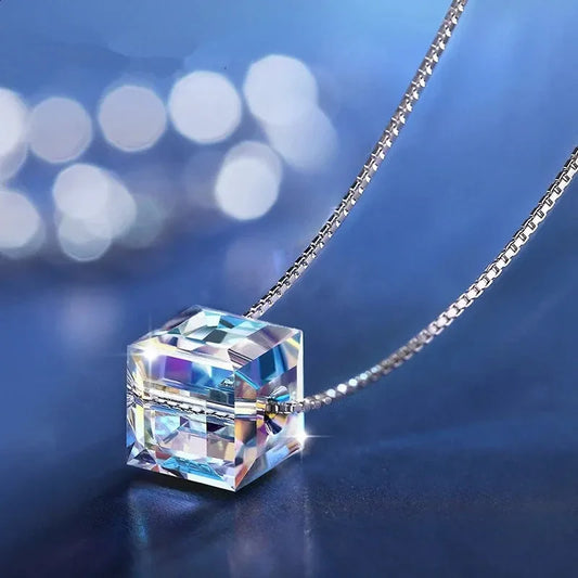 Crystal Cubic Silver s925 Necklace